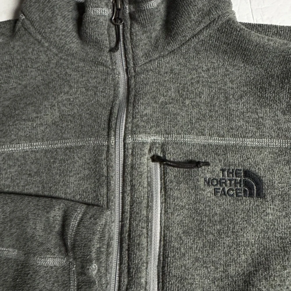 The North Face Gordon Lyons Quarter Zip Fleece Pullover Gray Mens Medium